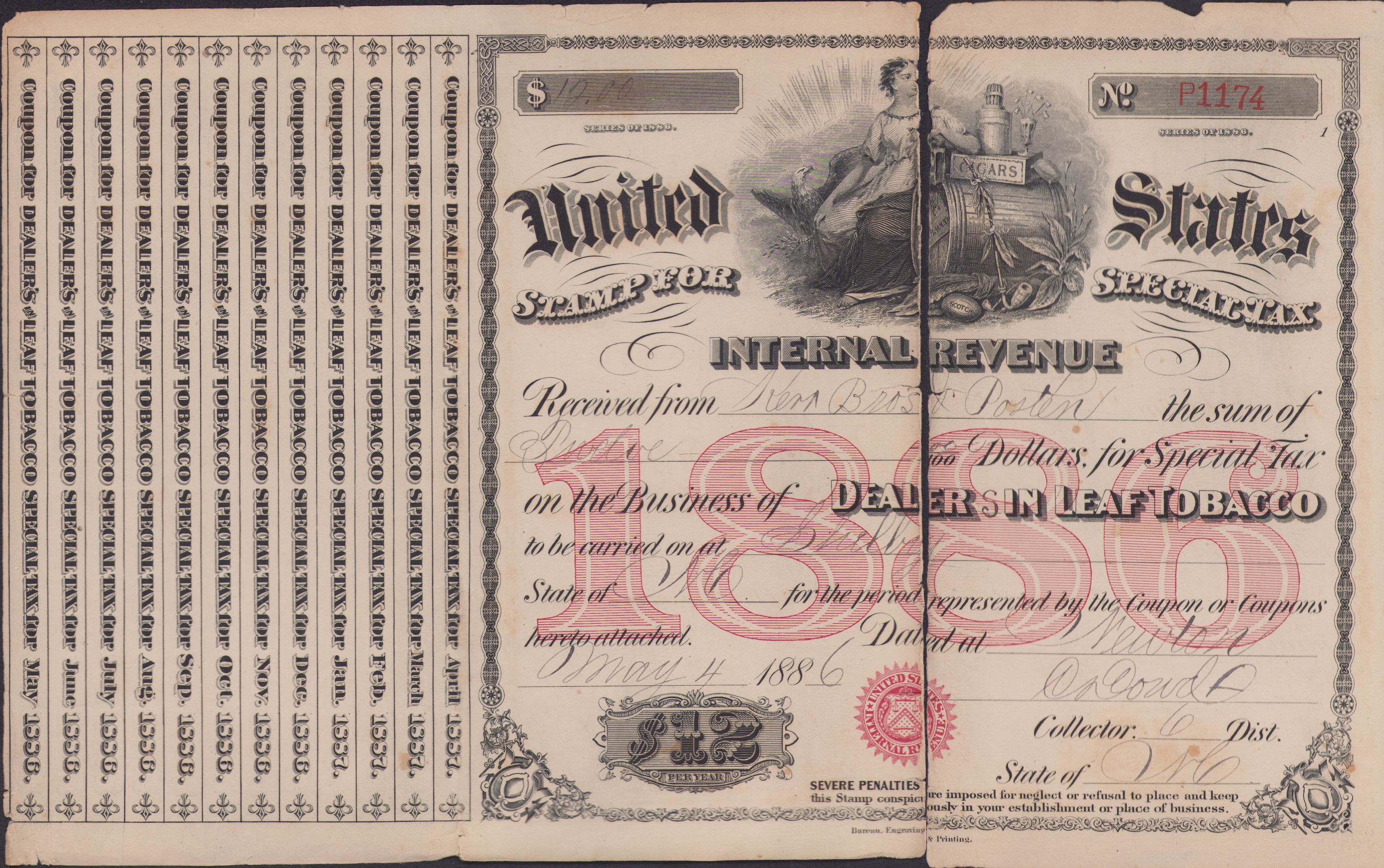 1886 Tobacco license